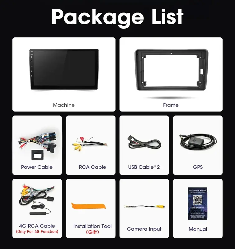 Srnubi-Radio con GPS para coche, reproductor Multimedia con Android 12, Carplay, 2 Din, DVD, estéreo, para Audi A3, 8P, 2003 - 2013