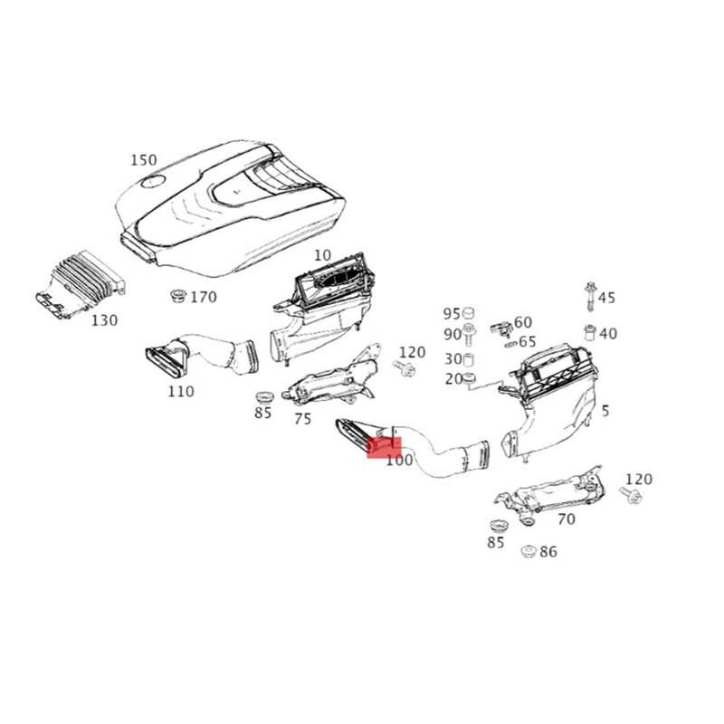 ท่อไอดีเครื่องยนต์สำหรับอะไหล่สายโคมไฟแอร์รถยนต์2013-2014 X222 W222 Mercedes-Benz S-Class