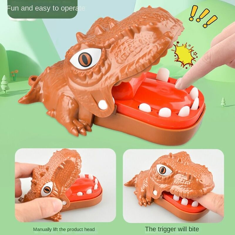 لعبة إصبع لدغة الديناصور الصغيرة ، مسكن الإجهاد البلاستيكي ، لعبة تخفيف الضغط ، هدية لعبة استخراج الأسنان ، لون عشوائي