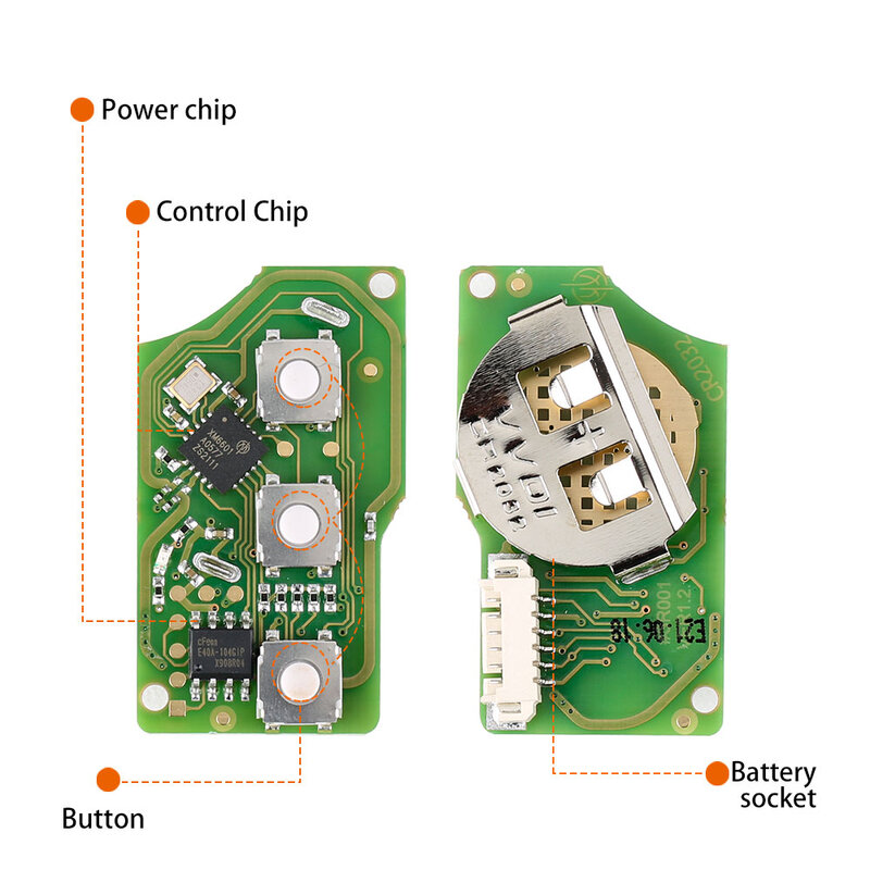 XHORSE XKB501EN 3 Button Universal Wire VVDI Remote Control Car Key Assecories No Chip for VVDI2 Mini Programmer Tools 5pcs/Lot
