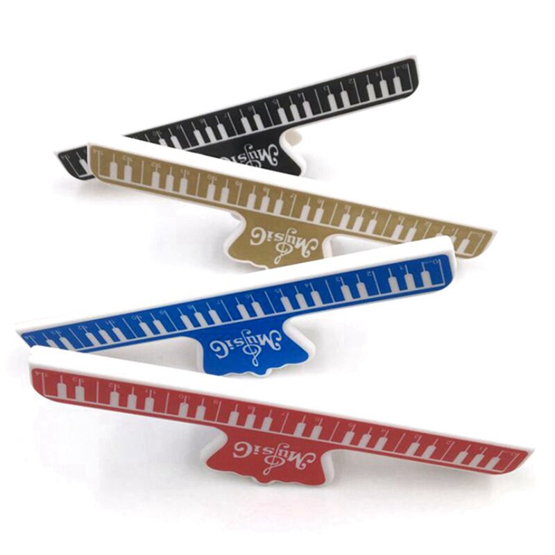 12 Pcs Music Book Note Paper Ruler Sheet Music Spring Clip Holder For Piano Guitar Violin Viola Cello Performance