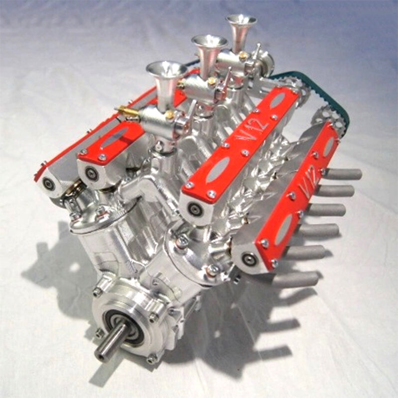 163cc V12 Engine Model Methanol Engine Model Can Start 12 Cylinder Mini Engine Boy Gift