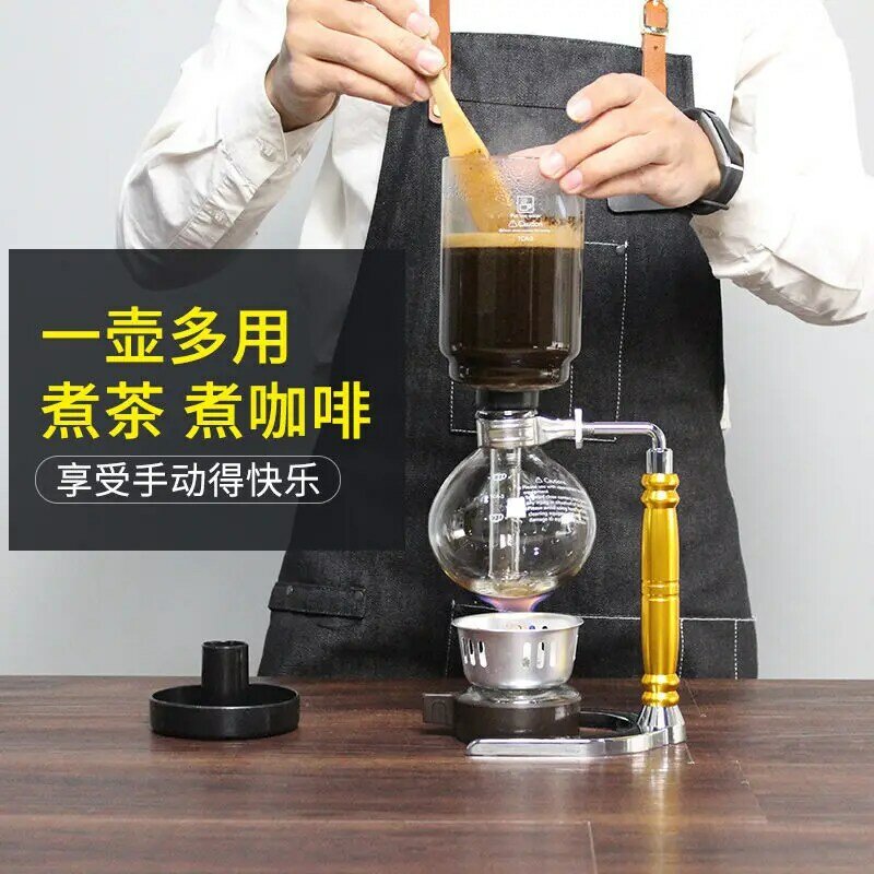Manuelle Kaffee Maker Maschine Hohe Borollicate Glas Espresso Cafe Hand Gebraut Werkzeuge Haushalt Für Küche Siphon Kaffee Brewe