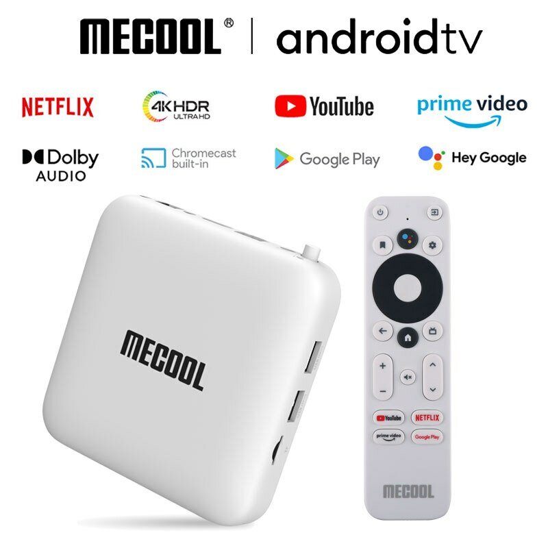 Mecool KM2 Android TV Box Amlogic S905X2 certificato Google Netflix 4K USB3.0 LAN 5G WiFi Dolby Atmos Audio Midea Player TVBOX