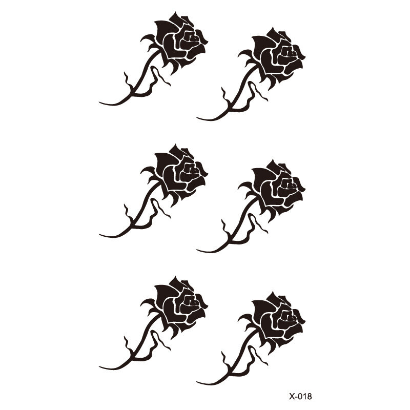 Jednorazowa mini różyczka kwiatowa naklejka na tatuaż