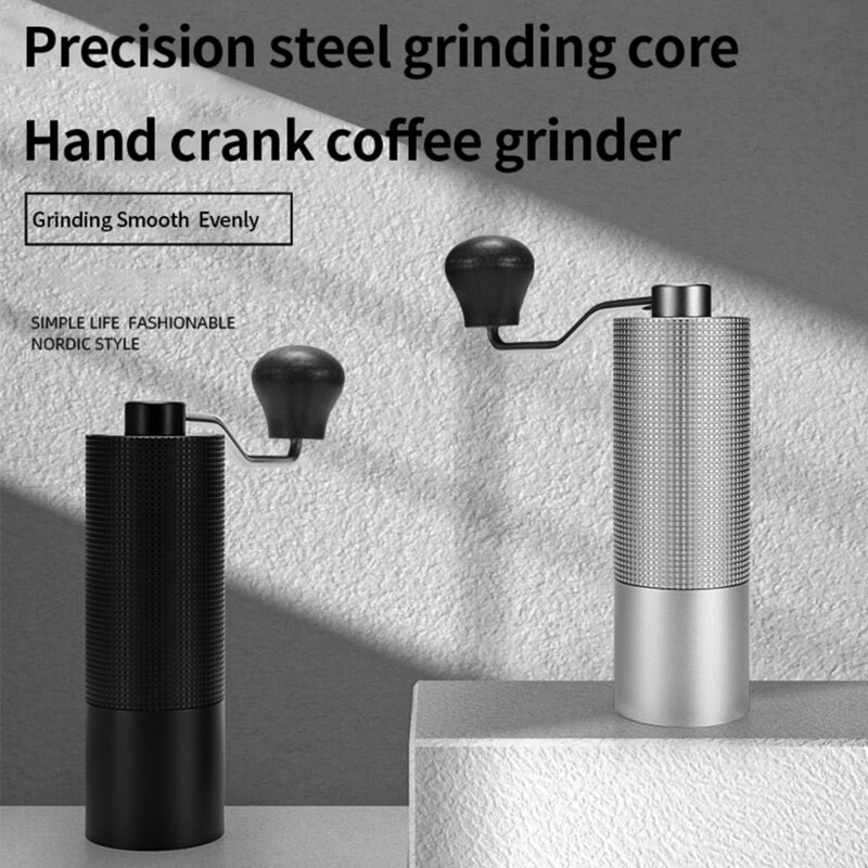 Manual K6 K7 Grinder Kopi Coffee Grinder 커피 그라인더 Stainless Steel Titanium Plating Burr Portable Outdoor Profesional Mesin Pembuat Kopi