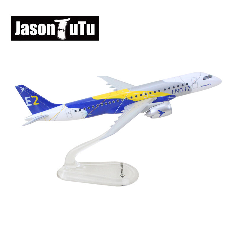 JASON TUTU-Avión de E190-E2 modelo EMB, modelo de avión de E190-E2, escala 1/250, fundido a presión, envío directo