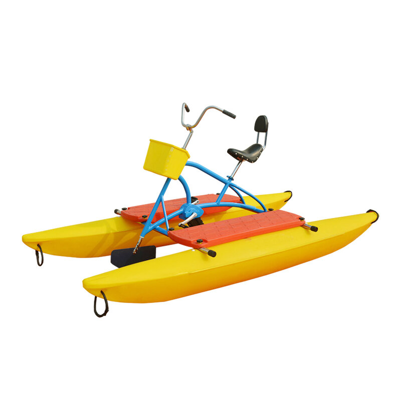 Летние горячие продажи, водный велосипед в форме банана, одиночный плавающий LLDPE педальный велосипед для продажи