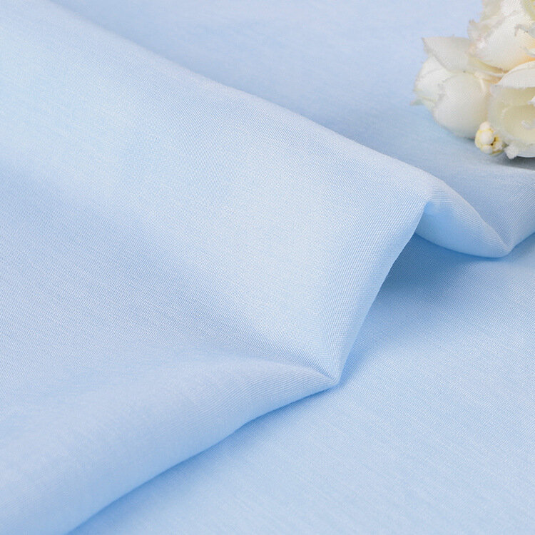 Tela de seda Cupro encriptada, tejido mezclado de rayón de 90g, primavera y verano, camisa de gasa, vestido, tela transpirable