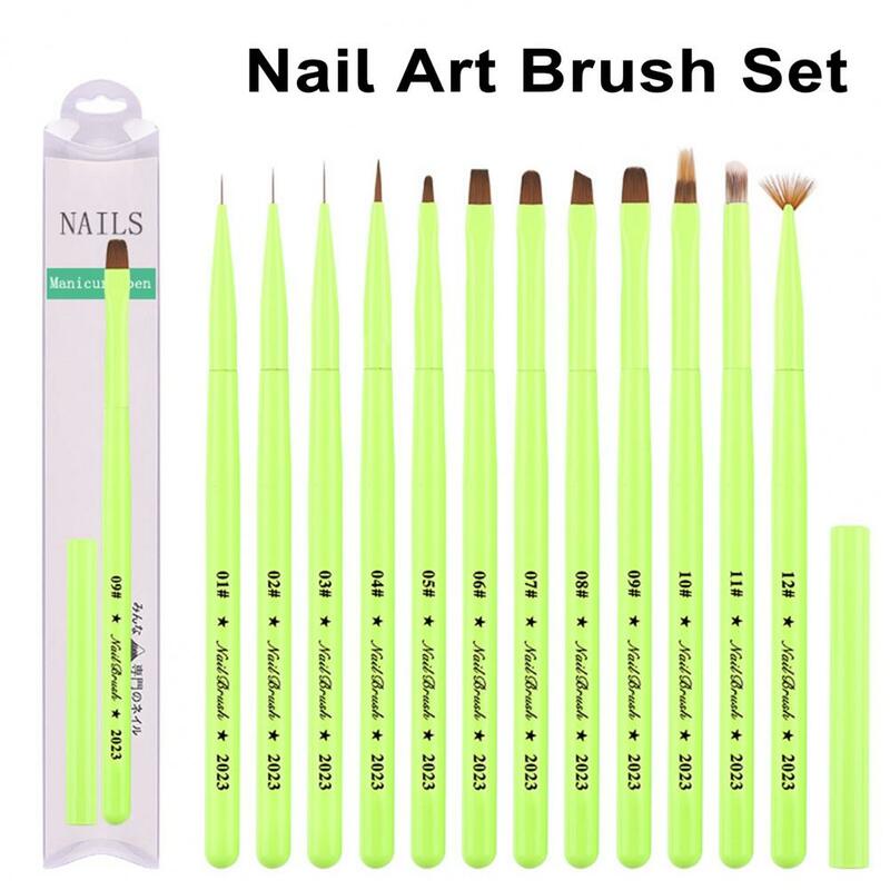 Nail Art Pen Lightweight Uv Manicure Pen Versatile Nail Art Brush for Beautiful Fruit Green Nail Designs Flexible Nail Design