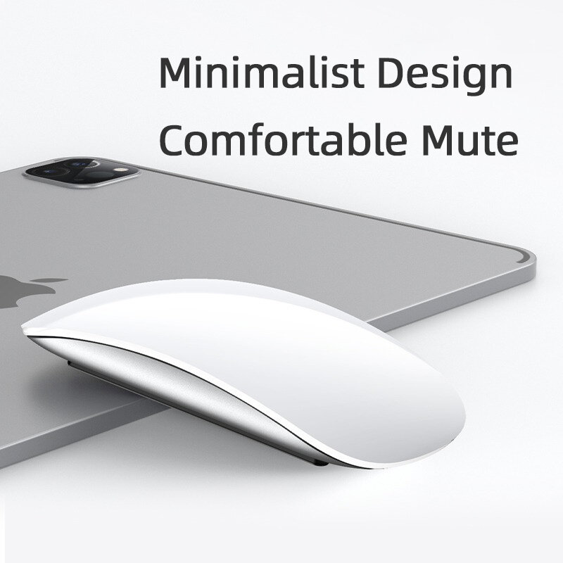 Ratón inalámbrico con Bluetooth 5,0, Mouse mágico de 1600 DPI, ultrafino, silencioso, para Surfacebook, portátil, Apple, Macbook, Microsoft, uso en oficina