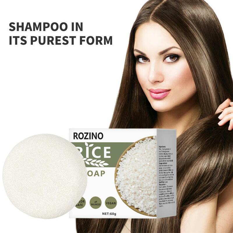 Shampoo di riso biologico saponetta sapone condizionante per capelli secchi sapone nutriente per riso sapone per capelli proteine dell'acqua Anti-perdita Y5G2