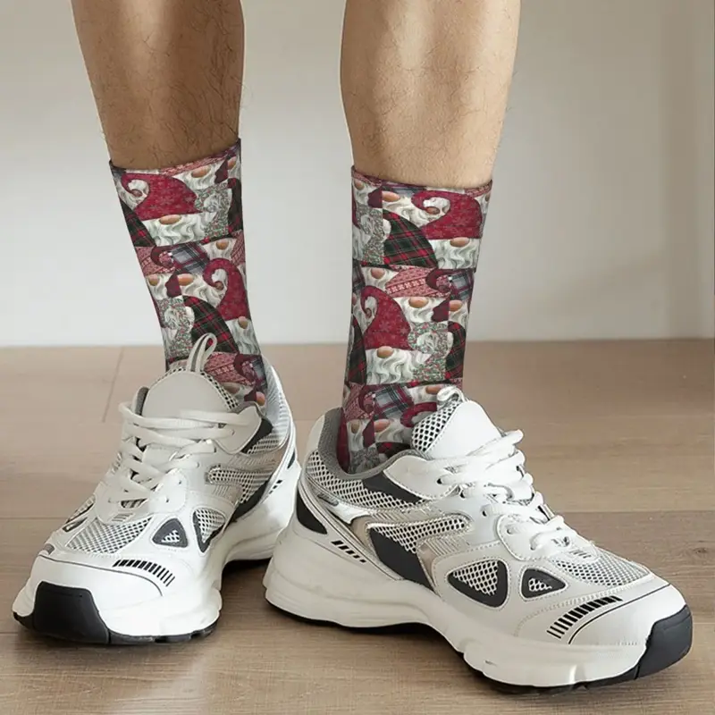 Semua musim stoking kru Gnome, Gnome, natal Gnome, Natal, kaus kaki Harajuku Fashion Hip Hop kaus kaki panjang untuk pria wanita