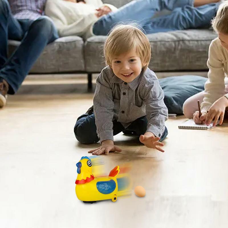 Gallina elettrica che depone le uova giocattolo creativo del pollo che cammina e depone le uova simpatici animali giocattoli educativi interattivi per i bambini