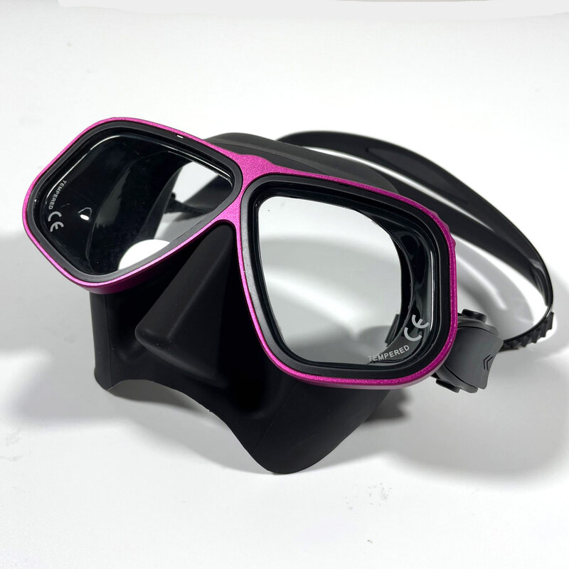 Masker selam gratis Apollo serupa, bingkai aluminium Aloi dapat dikonfigurasi masker derajat mata kacamata masker Scuba Set tabung basah Snorkeling