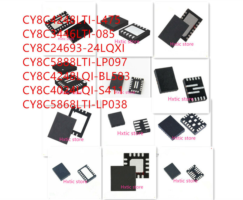 10 piezas, CY8C4248LTI-L475, CY8C3446LTI-085, CY8C24693-24LQXI, CY8C5888LTI-LP097, CY8C4248LQI-BL583, CY8C4024LQI-S411