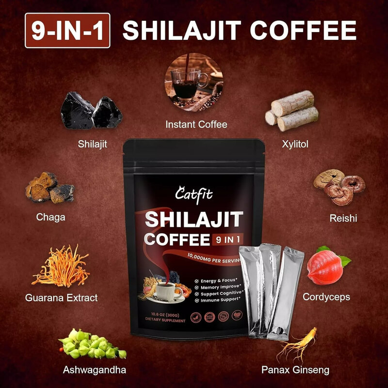 Groothandel 100% Natuurlijke Shilajit Koffie Melkdrank Dessertcake Eetbare Bakingrediënten Ijsgereedschap
