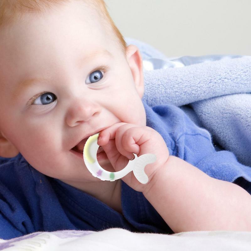 Beiß spielzeug Kinder Beißring Spielzeug zum Zahnen Erleichterung kaubare Beißring leicht zu greifen Pflege Zahnen Silikon Beiß ringe für