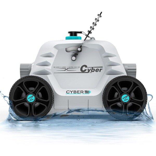 Ofuzzi Winny Cyber 1000 limpiador de piscina robótico inalámbrico, tiempo máximo de ejecución de 95 minutos, aspiradora de piscina automática para Ideal