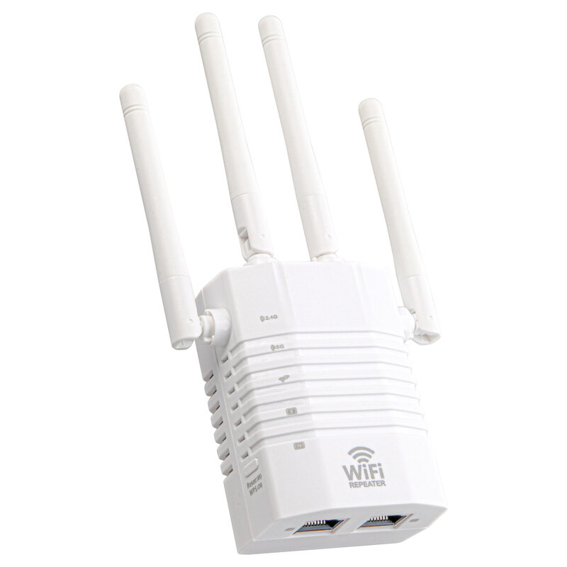 1200Mbps WiFi Extender Signal BoosterWireless Repeater Router Dual Band 2.4/5GHz Wi-Fi Range Plug in Home