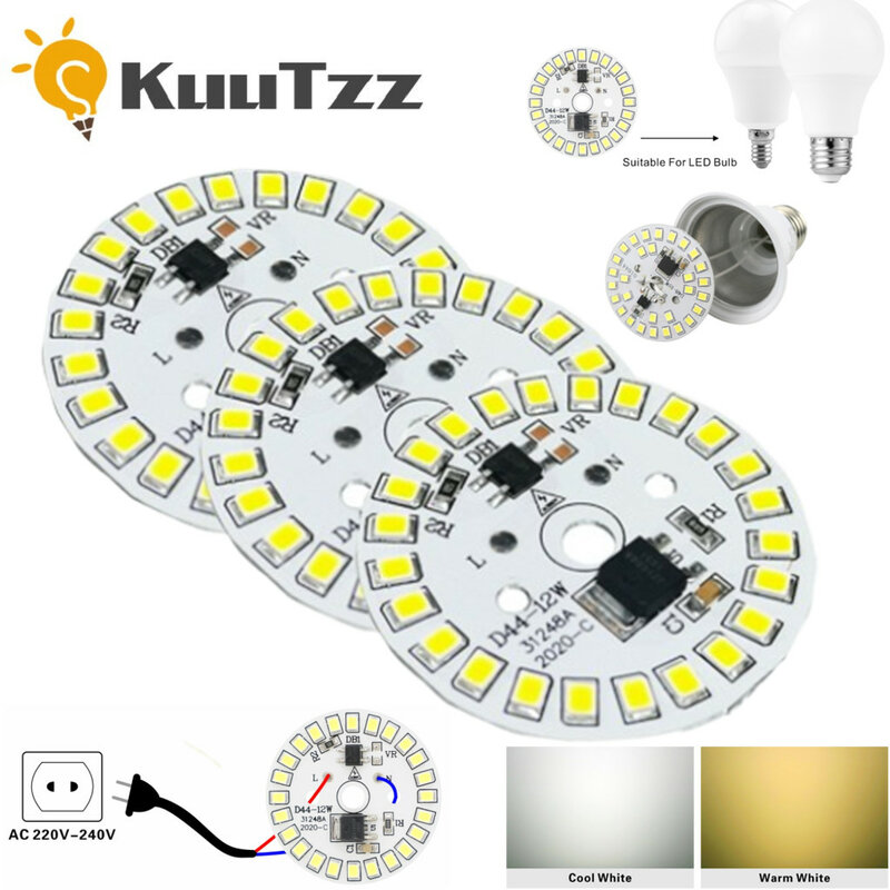 LED電球チップ,3W,5W,7W,9W,12W,15W,smd,2835,220V-240V,電球用