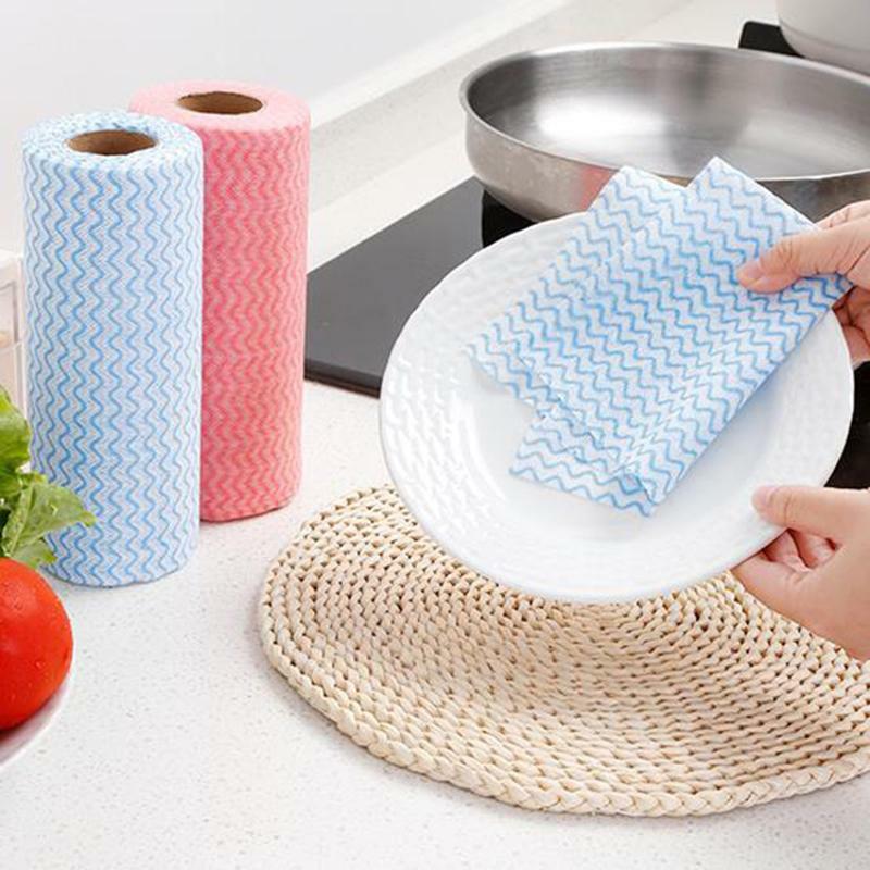 Home break type non-woven fabric disposable cleaning cloth washable wave pattern cloth dishwashing towel