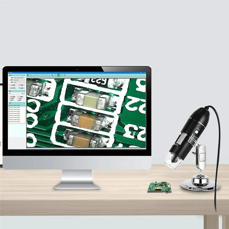 Цифровой микроскоп, портативный электронный микроскоп с USB разъемом типа C, 1600/1000/500 раз, для пайки и ремонта мобильных телефонов