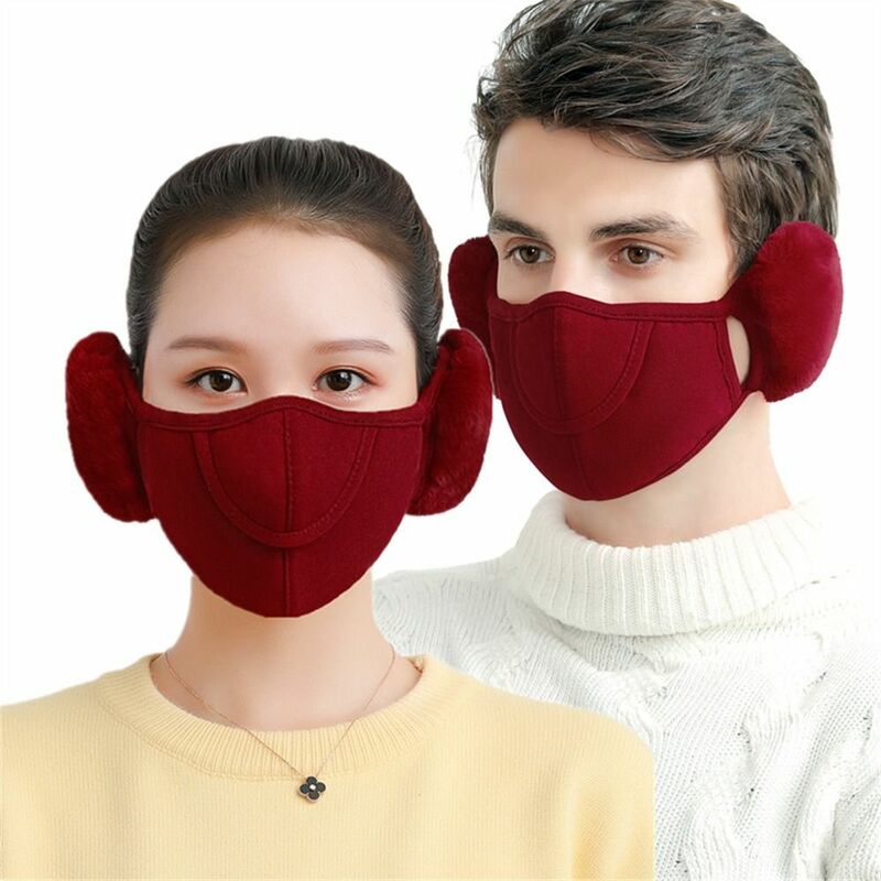 Mezza maschera antivento a prova di freddo quotidiana aperta traspirante caldo scaldacollo in cotone copri bocca donna uomo