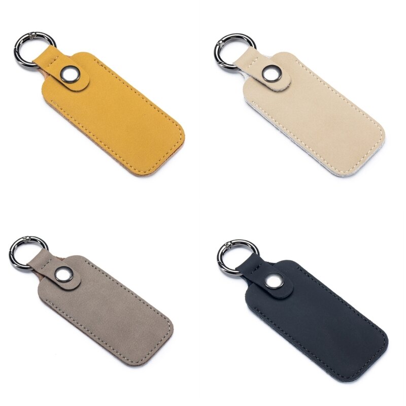 Sarung Kunci Kulit Tas Kunci Universal Tas Kunci Portabel Tempat Kartu Memori Disk untuk Pria Wanita Tas Gantungan Kunci