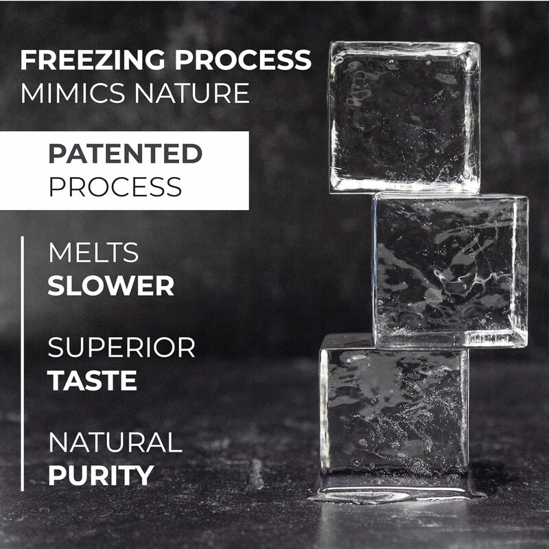 Grandes cubos de gelo claros para coquetéis, bebidas, uísque, BPA Free Silicone Square Ice Cube Mold, 4