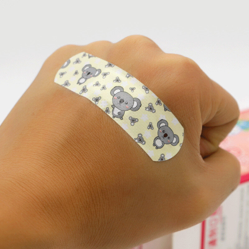 100 pz/set Non trasparente/trasparente Cartoon Band Aid strisce mediche Kawaii cerotto per ferite 7.2x1.9cm bende adesive Patch