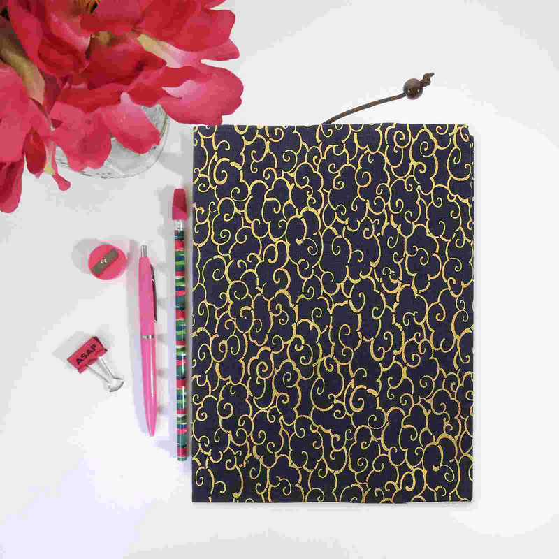 A5 Adjustable Book Cover Decorative Book Sleeve Crane Design Book Protector Hand-made Cloth Book Cover  Hand Account Book