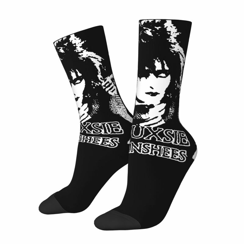 Kaus kaki pria wanita musim gugur, kaus kaki Gothic Band Rock Inggris Punk musik untuk pria dan wanita