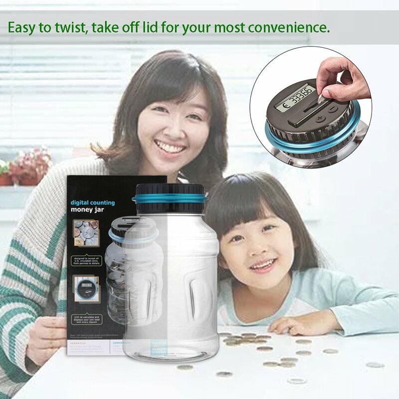 Nieuwe Draagbare Size Lcd-scherm Elektronische Digitale Tellen Coin Pigg Bank Money Saving Box Jar Teller Bank Box Beste Gift