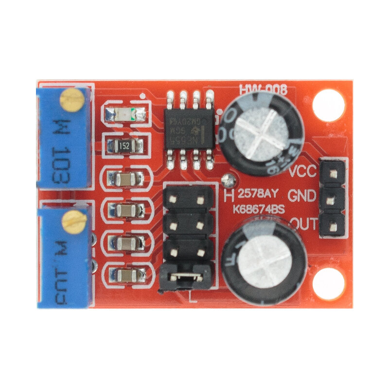 NE555 Generator Sinyal Gelombang Persegi 10KHz-200KHz Modul Dapat Disesuaikan Siklus Tugas Frekuensi Pulsa untuk Kit DIY Arduino
