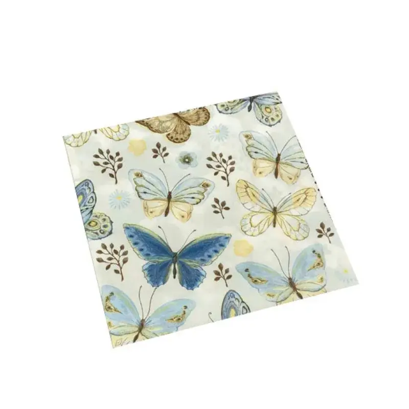 Colorful Printed Napkins New Butterfly Models Hotel Cafe Party Wedding Square Paper Napkin Placemats Food Grade Napkin 2 Ply 33c
