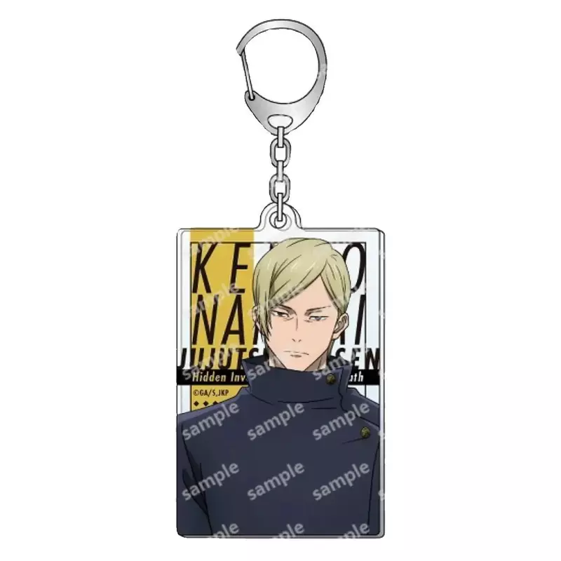 Anime Jujutsu Kaisen Gojo Satoru gantungan kunci tali leher kartu ID kartu Bus gantungan kunci tempat kartu penutup liontin 6CM