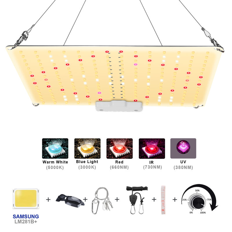 LED Grow Light 800W 700W 600W With Samsung Diode Full Spectrum Silent Quantum Board, Used for Greenhouse Tent Hydroponic Plant