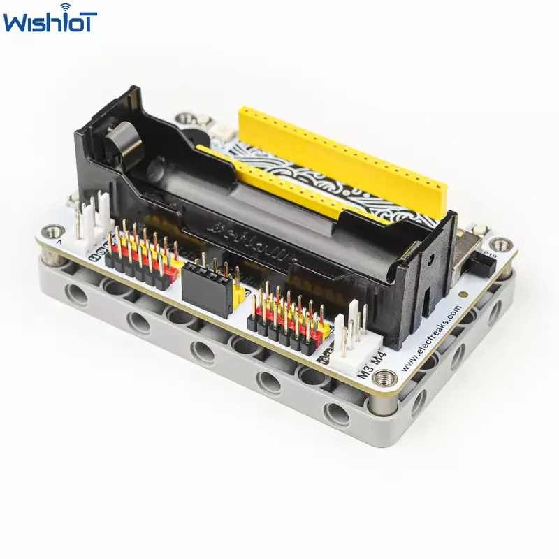 ELECFREAKS-Wukong2040 Breakout Board para Raspberry Pi Pico, Suporte Microblocks, Bateria Python 18650, Blocos de Construção Compatíveis