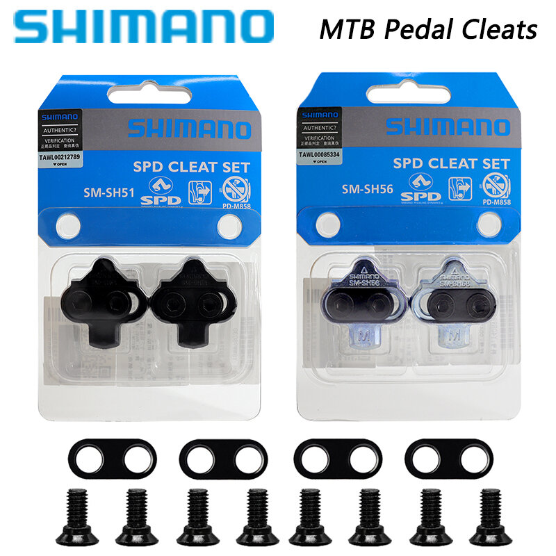 SHIMANO SH51 SH56 Cleat sepeda, sistem Cleat Mtb pelepasan tunggal cocok untuk pedal MTB Cleat untuk M520 M515 M505 A520 M424 M545 M540
