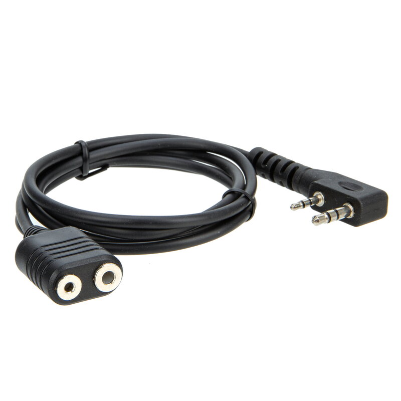 K type 2 Pin Speaker Mic Headset Earpiece Extension Cord Cable for BaoFeng UV-5R BF-888s for Kenwood Walkie Talkie