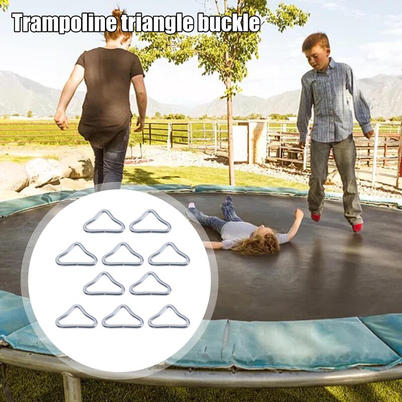 10 anéis de triângulo de aço inoxidável dos pces fivela v-anéis para o trampolim peças de reposição suprimentos de reparo