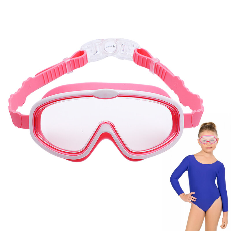 Gafas de natación impermeables para niños y adolescentes, máscara de buceo, antiniebla, UV, para deportes acuáticos en la piscina, montura grande