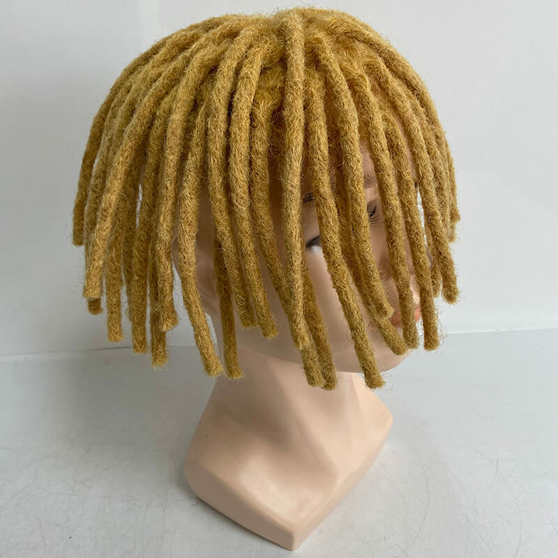 8 "Afro Curly Dreadlock Man parrucca parrucchino per uomo Full Lace protesi per capelli maschili sistemi di capelli Afro per parrucche da uomo spedizione gratuita