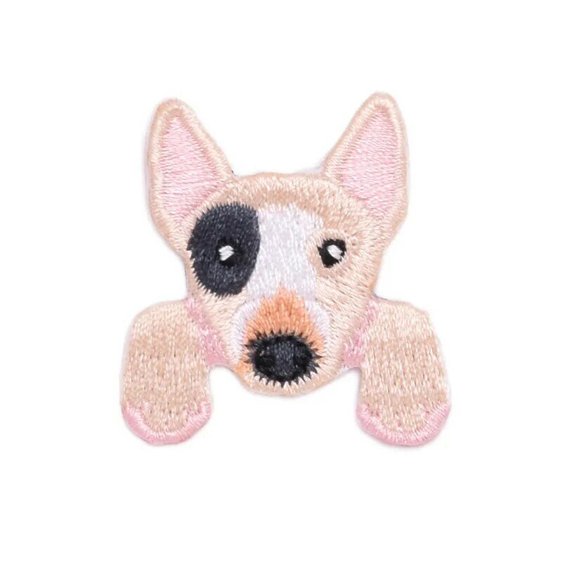 1pc Cute Cartoon Dog Patch di stoffa ricamata decorazione animale Patch di riparazione del cappotto ricamato Patch multifunzionale