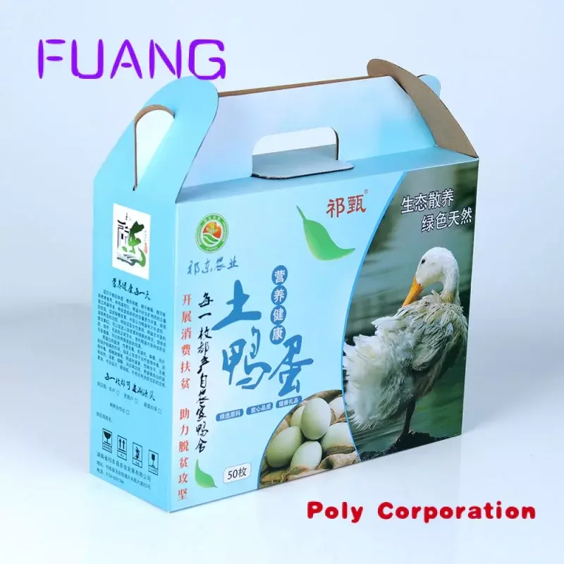Custom  Wholesale colored printed foldable empty chicken eggs paper packing box duck goose quail egg gift packing box for small