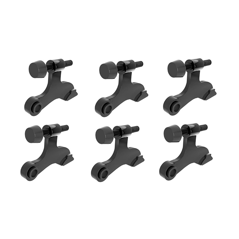 6Pcs Hinge Pin Black Door Stopper Adjustable Heavy Duty Hinge with Rubber Bumper To Reduce Potential Damage Wall Dents