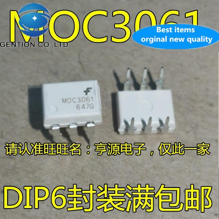 20 piezas 100% original nuevo MOC3061 MOC3061M optoacoplador de CA entrada triac optoacoplador enchufable DIP6