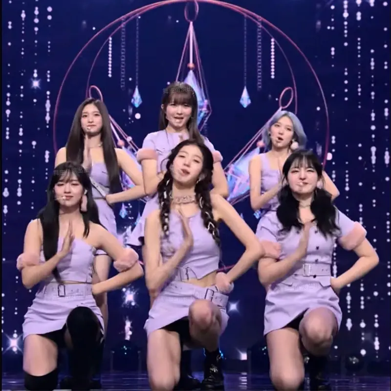 Kpop корейский женский танцевальный узкий короткий топ с короткой юбкой наряды Женская одежда для ночного клуба пикантная праздничная одежда сценические костюмы