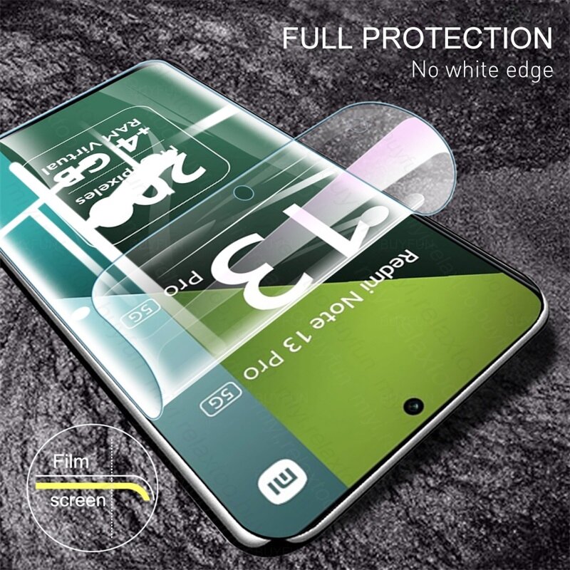 8 In 1 999D Soft Hydrogel Film Screen Protector For Xiaomi Redmi Note 13 Pro 5G 4G Camera Protective Glass Redmy Note13 Pro+ 5G